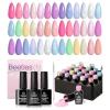 imageBeetles Gel Nail Polish Kit with U V Light  80Pcs Color Enchantment 55 Colors Gel Polish Starter Kit with Base Top Coat DIY Nails Supply Stickers Manicure Tools Christmas Gift for Women Teens Girls20 Colors Dreamland Unicorn