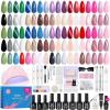 imageBeetles Gel Nail Polish Kit with U V Light  80Pcs Color Enchantment 55 Colors Gel Polish Starter Kit with Base Top Coat DIY Nails Supply Stickers Manicure Tools Christmas Gift for Women Teens Girls1  Wild Gleam