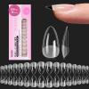 imageBeetles Gel Nail Tips FlatX  Coffin Short 160pcs 16 Sizes PreEtched Half Matte Full Cover Soft Acrylic False Nail Tips Clear Press on Easy DIY Extension Salon for Flat ampamp Natural Nail Beds01Short Almond 160pcs FlatX Nail Tips