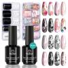 imageBeetles Liquid Latex for Nail 15ml  Peel off Nail Polish Cuticle Guard with Plastic Nail Care Stick Christmas Nails Design AirDry Liquid Latex Barrier for Protector FingersNail Foil Glue with Lace Stickers 2 Pcs