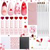 imageBeetles Nail Art Brushes Set Gel Polish Nail Art Design Pen Painting Tools with Detail Brush Gradient Brush and Nail Round Pen for Salon DIY at Home ManicureHeart Desire