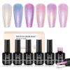 6 Colors Pearl Rubber Base Gel