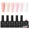 imageBeetles Rubber Base Gel Nail Polish 6 Colors Nude Gel Polish Pink Peach Neutral Sheer French Tips Base Colors for Nails Base Flexible U V LED Soak Off Gel Kit for DIY Home Manicure Winter Nail Gifts026 Colors Nude Pink