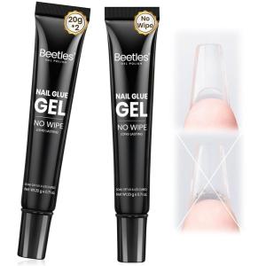imageBeetles 2Pcs 20g Nail Glue Gel No Wipe HandsFree Tipex Solid Nail Glue Gel Super Strong for Acrylic Nails Extension Fake Nails 3D Nail Art Great for Home ampamp Salon Use U V Light Required02Pcs20g No Wipe HandsFree Nail Glue Gel
