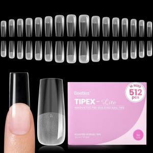 imageBeetles 2Pcs 20g Nail Glue Gel No Wipe HandsFree Tipex Solid Nail Glue Gel Super Strong for Acrylic Nails Extension Fake Nails 3D Nail Art Great for Home ampamp Salon Use U V Light Required1DTipex LiteSquare Long 512pcs