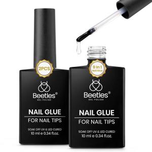 imageBeetles 3D Gel Nail Art 1Pcs 15ml Sculpting Gel 3 in 1 Clear No Wipe Nail Polish Rhinestone Art Glue for Nail Gems Diamond Jewelry U V LED Lamp Needed DIY Home Salon Christmas Nails Gifts for Women31 2Pcs 10ml Gel Nail Glue