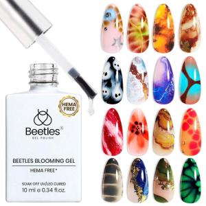 imageBeetles Blooming Gel  Hema Free Clear Blossom Blooming Gel Polish for Spreading Effect DIY Watercolor Floral Print Soak off U V LED Lamp Cure Nail Diy Manicure Art Design GiftClear Hema Free Nail Blooming Gel 10ml