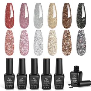 imageBeetles Blooming Gel Blooming Gel Nail Polish Clear Uv Led Blossom for Spreading Effect Marble Natural Stone Watercolor Floral Print Soak off Diy Christmas Nail Art Design Manicure Gifts for Women00Reflective Glitter Gel Polish Set