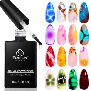 imageBeetles Blooming Gel Blooming Gel Nail Polish Clear Uv Led Blossom for Spreading Effect Marble Natural Stone Watercolor Floral Print Soak off Diy Christmas Nail Art Design Manicure Gifts for WomenNail Blooming Gel 10ml