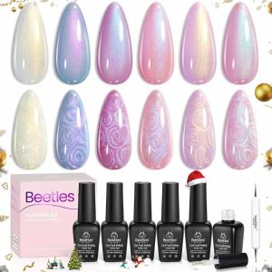 imageBeetles Blooming Gel Blooming Gel Nail Polish Clear Uv Led Blossom for Spreading Effect Marble Natural Stone Watercolor Floral Print Soak off Diy Christmas Nail Art Design Manicure Gifts for WomenPearl Gel Polish