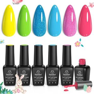 imageBeetles Blooming Gel Blooming Gel Nail Polish Clear Uv Led Blossom for Spreading Effect Marble Natural Stone Watercolor Floral Print Soak off Diy Christmas Nail Art Design Manicure Gifts for Women6 ColorsSummer Crush