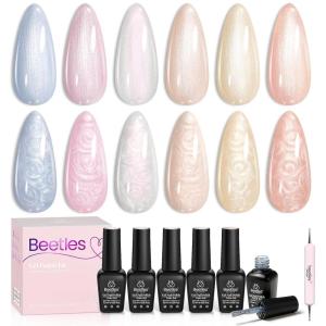 imageBeetles Blooming Gel Blooming Gel Nail Polish Clear Uv Led Blossom for Spreading Effect Marble Natural Stone Watercolor Floral Print Soak off Diy Christmas Nail Art Design Manicure Gifts for Women116 Colors Glitter Silk