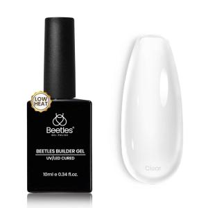 imageBeetles Builder Gel for Nails 2 Pcs 051 oz 8 in 1 Clear Builder Nail Gel Set for Nail Apex Extension LED Lamp Cured Strengthening Nails for Beginners ampamp DIY Fall Nails Salon Manicurist Women034 ozLow Heat Clear
