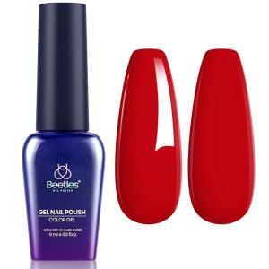 imageBeetles Cat Eye Gel Top Coat2 in 1 Top Coat Gel Nail Polish ampamp Cat Eye Magnetic Effect No Wipe  Shine Finish and Long Lasting Soak Off LED Nail Lamp Nail Art Design Manicure Diy at Home01Red