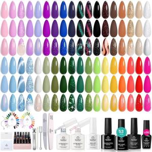 imageBeetles Gel Nail Polish Kit with U V Light  80Pcs Color Enchantment 55 Colors Gel Polish Starter Kit with Base Top Coat DIY Nails Supply Stickers Manicure Tools Christmas Gift for Women Teens GirlsTravel Diary