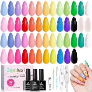 imageBeetles Gel Nail Polish Kit with U V Light  80Pcs Color Enchantment 55 Colors Gel Polish Starter Kit with Base Top Coat DIY Nails Supply Stickers Manicure Tools Christmas Gift for Women Teens GirlsDoodle Dreams Pastel Gel