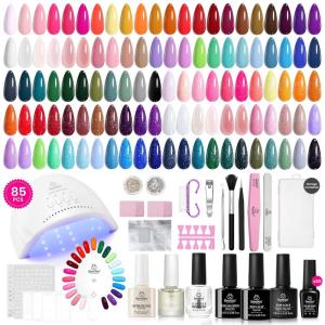 imageBeetles Gel Nail Polish Kit with U V Light  80Pcs Color Enchantment 55 Colors Gel Polish Starter Kit with Base Top Coat DIY Nails Supply Stickers Manicure Tools Christmas Gift for Women Teens Girls0 11 Color Outfits
