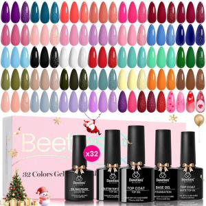imageBeetles Gel Nail Polish Kit with U V Light  80Pcs Color Enchantment 55 Colors Gel Polish Starter Kit with Base Top Coat DIY Nails Supply Stickers Manicure Tools Christmas Gift for Women Teens Girls00 Fingertip Palette