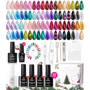imageBeetles Gel Nail Polish Kit with U V Light  80Pcs Color Enchantment 55 Colors Gel Polish Starter Kit with Base Top Coat DIY Nails Supply Stickers Manicure Tools Christmas Gift for Women Teens Girls000Stellar Sonata