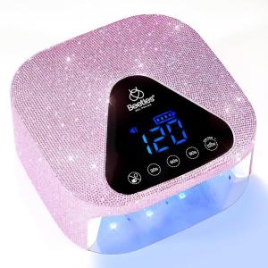 imageBeetles Gel Polish UV LED Nail Lamp Fast Drying Nail Dryer Compact Manicure Light with Timer Setting Sensor Elegant Shell UV Light for Gel Nails DIY Home Gift for HerRhinestones UV Lamp