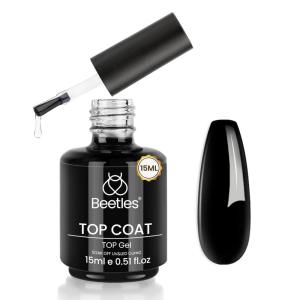 imageBeetles Gel Top Coat  Extra Glossy Top Coat Gel Polish 15ml Shine Finish and Long Lasting Soak Off UV ampamp Nail Lamp DIY Manicure Gift for Women0Clear Gel Top Coat 15ML