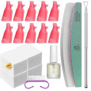 imageBeetles Nail Glue with Glue Remover Kit 2  10ML Super Strong Easy to Remove Off Fake Nails Adhesive Remover with Cuticle Pusher0Gel Polish Remover Kit