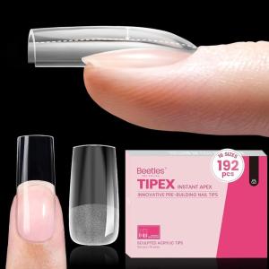 imageBeetles Tipex Instant Apex Nail Tips Almond Medium Acrylic Nail Tips PreEtched PreBuilding Strong Thick Long Lasting16 Sizes192 Pieces0HSquare Medium 192pcs Tipex Nail Tips