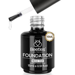 imagebeetles Gel Polish Gel Base Coat 15ml Prebond Base Gel Nail Polish Long Lasting Soak Off U V Nail Lamp Base Coat Upgraded Formula for Salon DIY Design Manicure Gifts for Women315ml Clear Base Coat