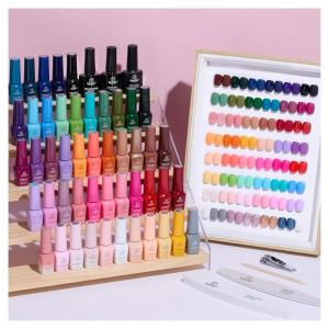 imagebeetles Gel Polish Gilded Boutique Christmas Advent Calendar  24 Luxury Days of Gel Nail Polish Colors Premium Gifts Box with Cat Eye Gel Nail Care Tools ampamp Mini UV Lamp for Women Holiday Gifting48 Colors Seasons Variations Nail Set