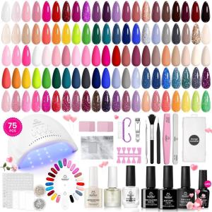 imagebeetles Gel Polish Gilded Boutique Christmas Advent Calendar  24 Luxury Days of Gel Nail Polish Colors Premium Gifts Box with Cat Eye Gel Nail Care Tools ampamp Mini UV Lamp for Women Holiday Gifting00Chic Outfits