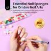 imageBeetles 150Pcs Soft Nail Sponges for Ombre White Nail Sponge with Grabbing Pen Blooming Nails Art Brushes Gradient Manicure DIY Tools Professional Accessories Supplies for Home and Salon Use150pcs Colorful Nail Sponges