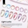 imageBeetles Blooming Gel and Nail Art Brushes Set  Ombre Nail Brush Gradient Stipple Clean Up Fingernail Art Pens and Silicone Dotting Tool for Gel Polish Marble Blush Chrome DIY Manicure Designs00Light Lucite
