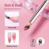 imageBeetles Blooming Gel and Nail Art Brushes Set  Ombre Nail Brush Gradient Stipple Clean Up Fingernail Art Pens and Silicone Dotting Tool for Gel Polish Marble Blush Chrome DIY Manicure DesignsMarble