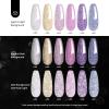 imageBeetles Blooming Gel and Nail Art Brushes Set  Ombre Nail Brush Gradient Stipple Clean Up Fingernail Art Pens and Silicone Dotting Tool for Gel Polish Marble Blush Chrome DIY Manicure Designs136 Colors Holographic Gel Polish Kit