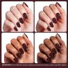 imageBeetles Brown Cat Eye Gel Nail Polish  Velvet Cinnamon Cat Eye Gel Polish 15ML Fall Brown Mocha Mousse Magnetic Glitter Gel Polish with Magnet Soak Off UV French Nail Art Manicure Gift for WomenBurgundy Merlot Wine