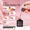 imageBeetles Builder Gel SetSoft Nude Whisper 6 Colors 8 in 1 Strengthening Apex Building Nail Extension for Beginners DIY Salon at HomeNude Builder Nail GelUV ampamp LED Lamp NeededRosy Veil