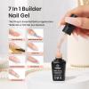 imageBeetles Builder Gel SetSoft Nude Whisper 6 Colors 8 in 1 Strengthening Apex Building Nail Extension for Beginners DIY Salon at HomeNude Builder Nail GelUV ampamp LED Lamp NeededBare Glam