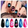 imageBeetles Cat Eye Gel Nail Polish Set with Glossy Top ampamp Base Coat Pink Blue Gel Polish Cat Eye Gel Nail Butterfly Storm DIY Kit Soak Off LED Nail Art Salon at Home Beauty Gifts for Her Women