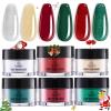 imageBeetles Christmas Dip Powder Nail Set 6 Colors Red Green Glitter Silver Gold Dipping Powder Starter Kit Manicure DIY Salon for Women No Nail Lamp Needed Glossy Xmas PartyGlossy Xmas Party
