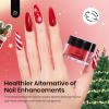 imageBeetles Christmas Dip Powder Nail Set 6 Colors Red Green Glitter Silver Gold Dipping Powder Starter Kit Manicure DIY Salon for Women No Nail Lamp Needed Glossy Xmas PartyGlossy Xmas Party