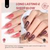 imageBeetles Christmas Gel Nail Polish  Candy Cane Gel Polish Set 6 Color Burgundy Red Glitter White Silver Winter Snow Holiday Sparkle Manicure Kit Soak off Uv Nail Art Design Gifts for WomenUnfading Glow