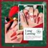 imageBeetles Christmas Gel Polish Set  Christmas Eif Collection Sparkle Red Green Glitter Gel Polish Kit Soak Off UV LED Gel Nail Kit with Nail Strengthener Gel Sticker Gift for Women00 0Red Happy Holidays