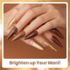 imageBeetles Christmas Nail Art Brushes 8pcs  Crystal Christmas Nail Art Tools 5pcs Doubleended Nails Dotting Tool 3pcs Striping Liner Brushes for Nails with Charms and Stickers Manicure Design Tools00Chocolate Brown