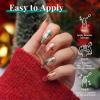 imageBeetles Christmas Nail Art Brushes 8pcs  Crystal Christmas Nail Art Tools 5pcs Doubleended Nails Dotting Tool 3pcs Striping Liner Brushes for Nails with Charms and Stickers Manicure Design Tools00Under the Mistletoe
