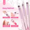 imageBeetles Gel Nail Art Brushes 6 Pcs DoubleEnded Fingernail Art Design Pens Gel Paint Liner Ombre Gradient French Tip Brush Dotting Pen Nail Brush Set DIY Manicure Tools Gift for WomenPink Color Gel  Floral Nail Brushes