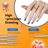imageBeetles Gel Nail Art Brushes 6 Pcs DoubleEnded Fingernail Art Design Pens Gel Paint Liner Ombre Gradient French Tip Brush Dotting Pen Nail Brush Set DIY Manicure Tools Gift for Women6pcs Doubleended Nail Art Brush Set