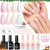 imageBeetles Gel Nail Polish Gift Set Beetles X DIY Nail Songs of Ballet Nail Trend Set Pearl nail polish with Nail Charm Ribbon Bow Pearls French Stickers DIY Collection home Salon Gift for Women