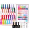 imageBeetles Gel Nail Polish Set 25 Colors Color Dairy Polish Kit Nude Black Brown Red Color Gel Nails with Base Coat Glossy ampamp Matte Top Coat Colorful Bottles UV Led Soak Off Gifts for Women00 Shifting Lights