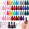 imageBeetles Gel Nail Polish Set 25 Colors Color Dairy Polish Kit Nude Black Brown Red Color Gel Nails with Base Coat Glossy ampamp Matte Top Coat Colorful Bottles UV Led Soak Off Gifts for WomenFourfold Grace