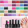 imageBeetles Gel Nail Polish Set 25 Colors Color Dairy Polish Kit Nude Black Brown Red Color Gel Nails with Base Coat Glossy ampamp Matte Top Coat Colorful Bottles UV Led Soak Off Gifts for WomenFingertips Canvas Collection